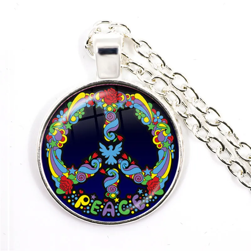 Set Accessori Hippie 5 Pezzi – Collana Peace, Occhiali, Fascia, Orecchini E Bracciale