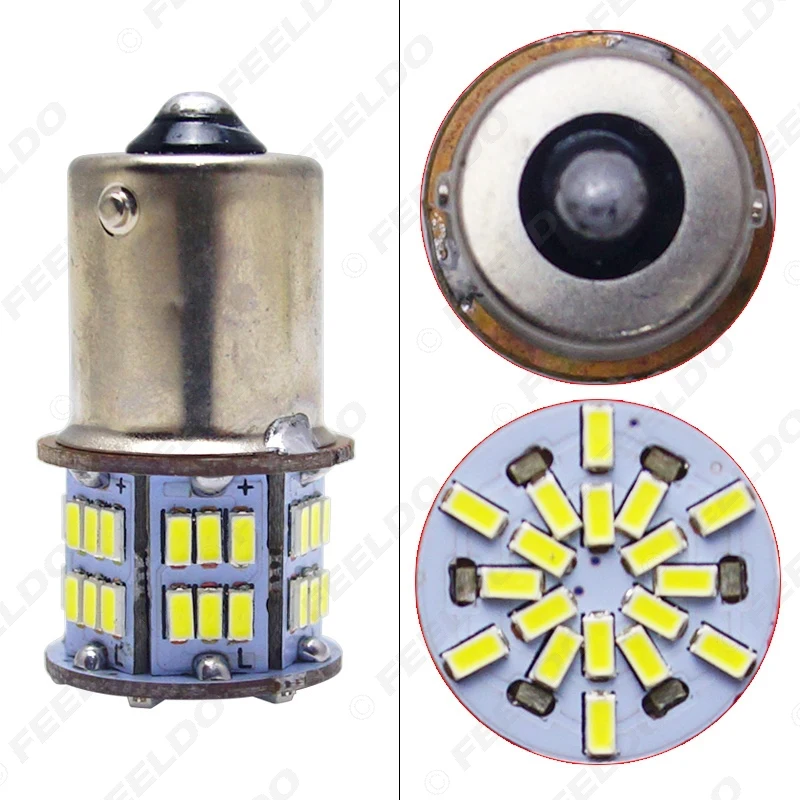 FEELDO 10 шт. DC12V 1156 BA15S/P21W 3014 чип 54LED Автомобильная Поворотная Светодиодная лампа