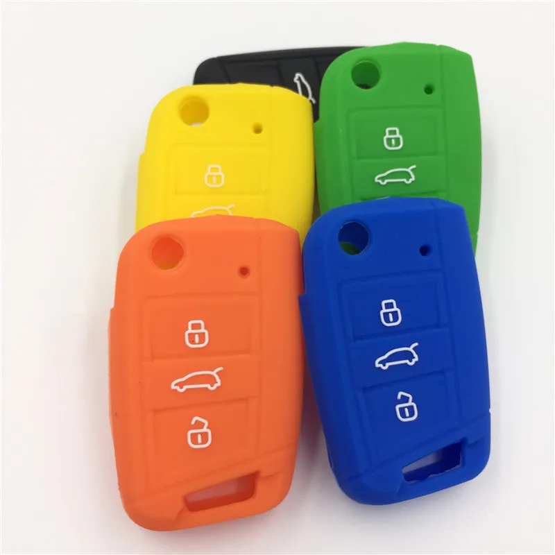 Силиконовый защитный чехол для ключа VW Polo golf 7 MK7 Skoda Octavia combi A7 SEAT Leon Ibiza CUPTRA|silicone key