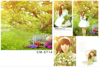 

200cmX150cm digital wedding backdrops Woods natural beauty of wildflowers wedding background photography