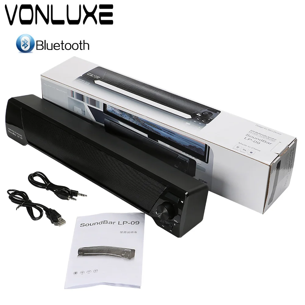 Bluetooth ТВ Soundbar тонкий колонка беспроводная звуковая панель колонки для компьютера