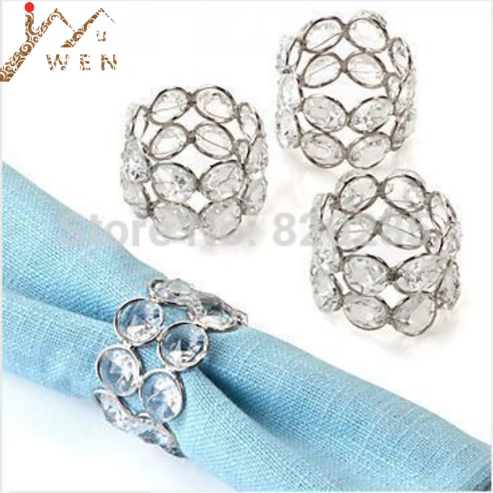 

Free shipping Acrylic Crystal wedding party table decoration 20 piece/lot napkin ring Dia-5cm Height-4cm Serviette Holder