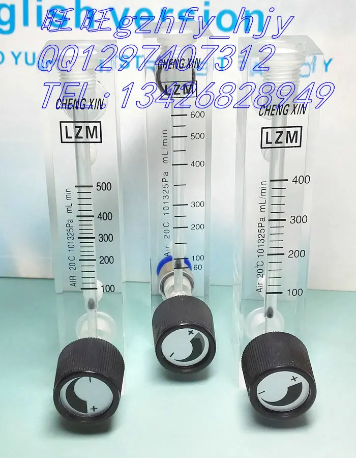 Lzm6t Adjustable Small Panel Flowmeter Air Flow Meter 100400ml/min Nitrogen Flowmeter Flow