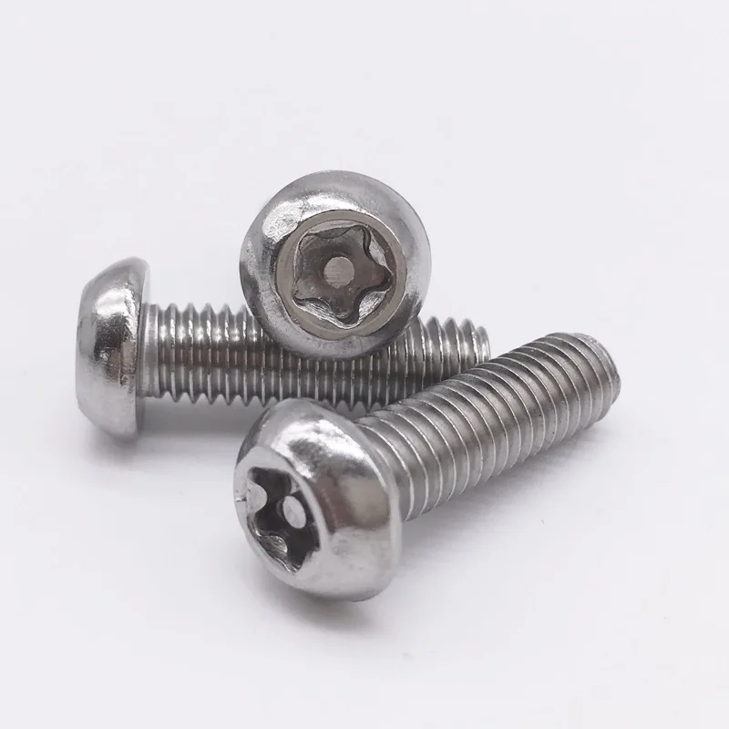 Metric Security Screw Torx 5 Star Pin in Torx Drive Button Head Socket Cap Screws Stainless Steel Pack 100