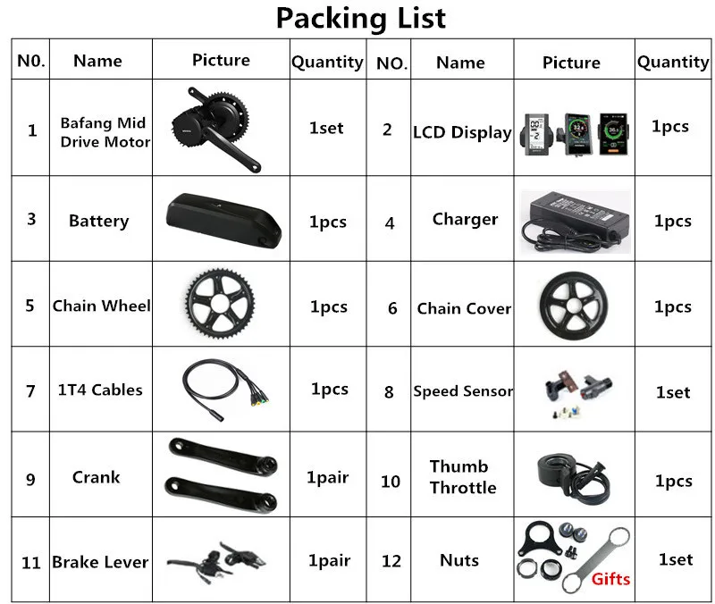 Discount EU US No taxes 36V 500W BBS02B Bafang mid drive electric motor kit with 36V 14.5Ah 16ah Li-ion down tube ebike battery 2