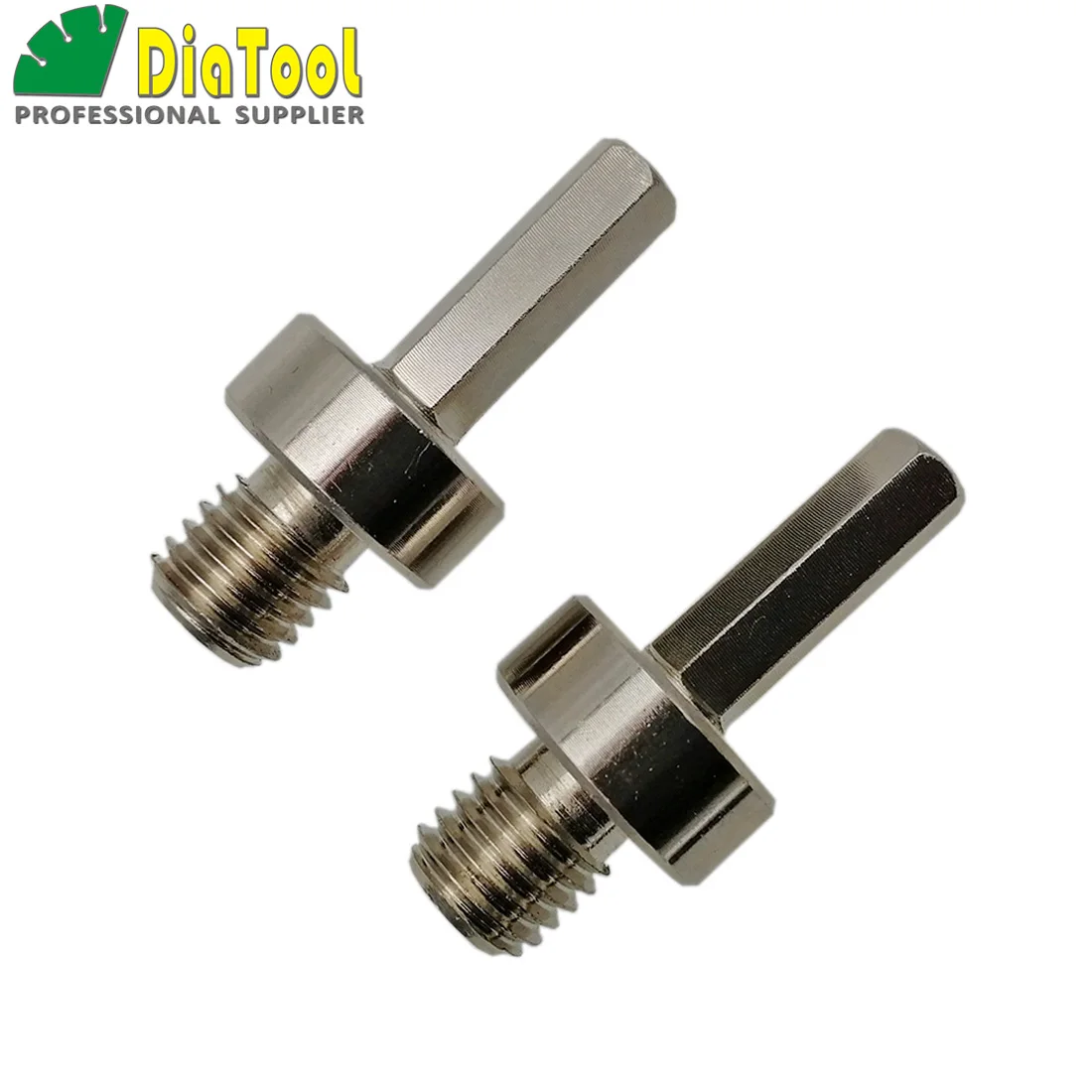DIATOOL 2pcs Thread Adapter Converter M14 Male Thread To 3/8 Hexagon Shank For M14 Core Bits Fitted On Hand Drill Electric Drill