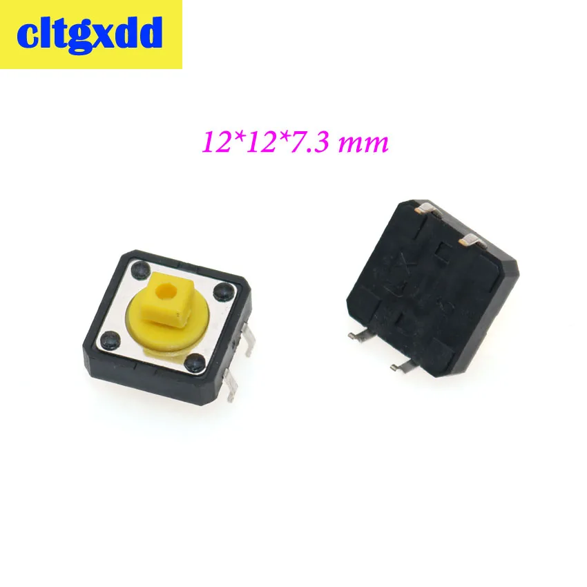 cltgxdd 50pcs 12x12mm PCB Panel Momentary Tactile Tact Mini Push Button Switch DIP 4pin 12*12*7.3 mm |