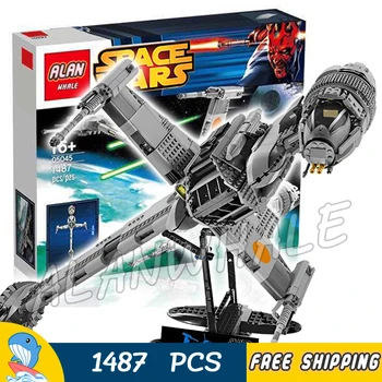 

1487pcs Space Wars Starfighter B-Wing Fighter 05045 Highly Detailed Figure Building Blocks Toys Games Compatible With Lago