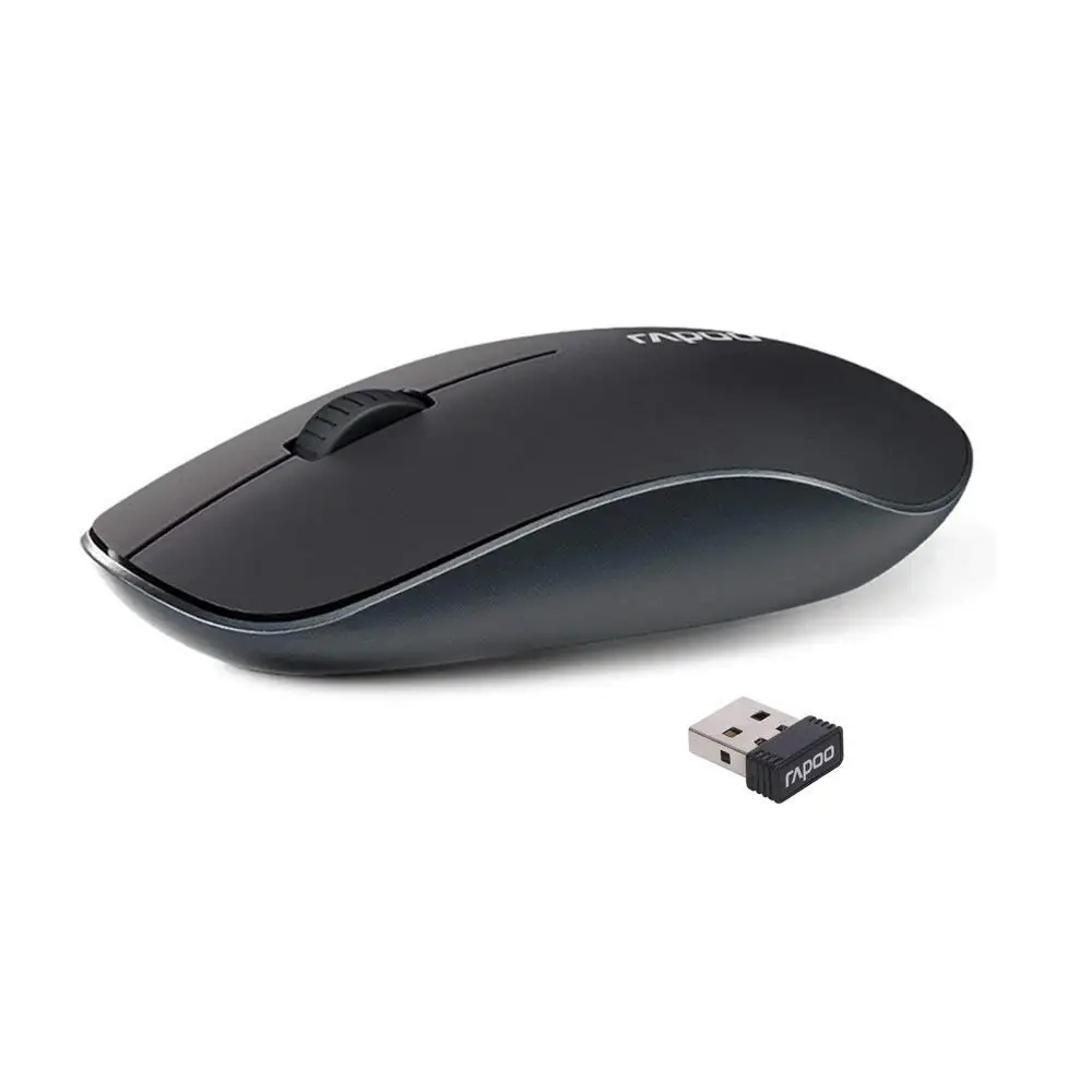 Rapoo 3520 P Super Slim Silent Беспроводной оптический Мышь с нано usb ресивер кнопка