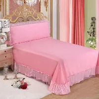 Ensemble de literie princesse en dentelle rose rouge pour filles, ensemble de lit de mariage de luxe, housse de couette, draps de lit, Queen King Size, nouveau design, 2025, 4 pièces, 6 pièces, 8 pièces 3