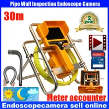 90 degree Sewer Waterproof Video Camera 7″LCD Screen Drain Pipe Inspection camera with DVR 30m cable with meter counter
