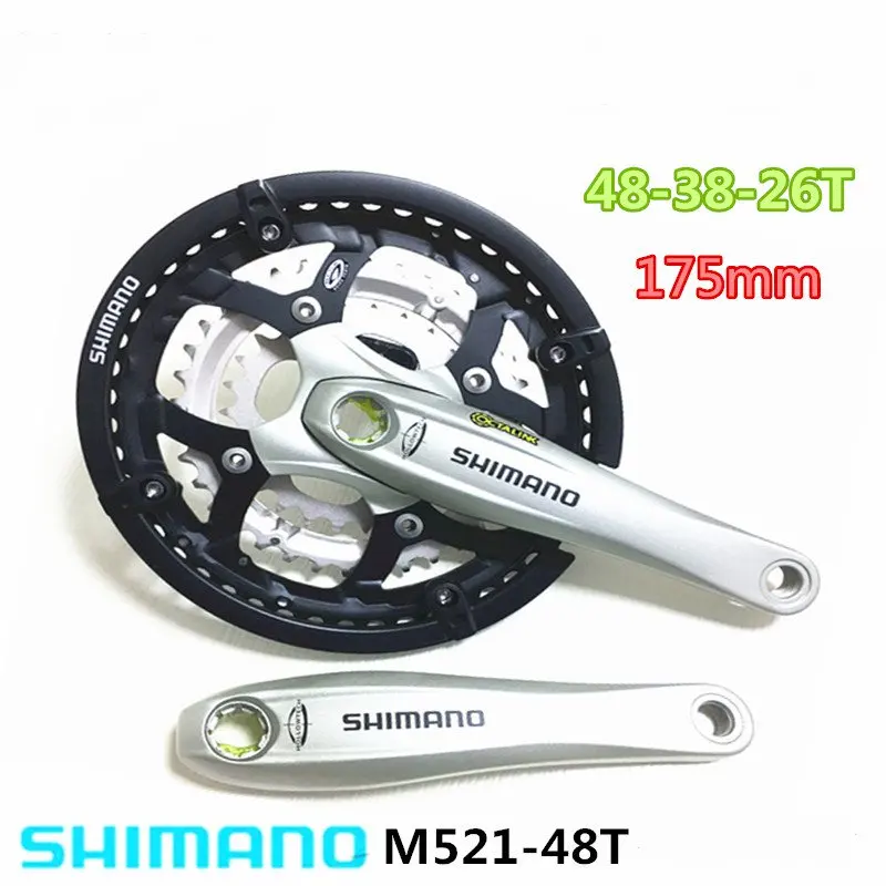 

SHIMANO M521 Spline Hollow Bicycle Crank 175mm 48T 9s Sprocket Gear Crankset of Mountain Travel Bike