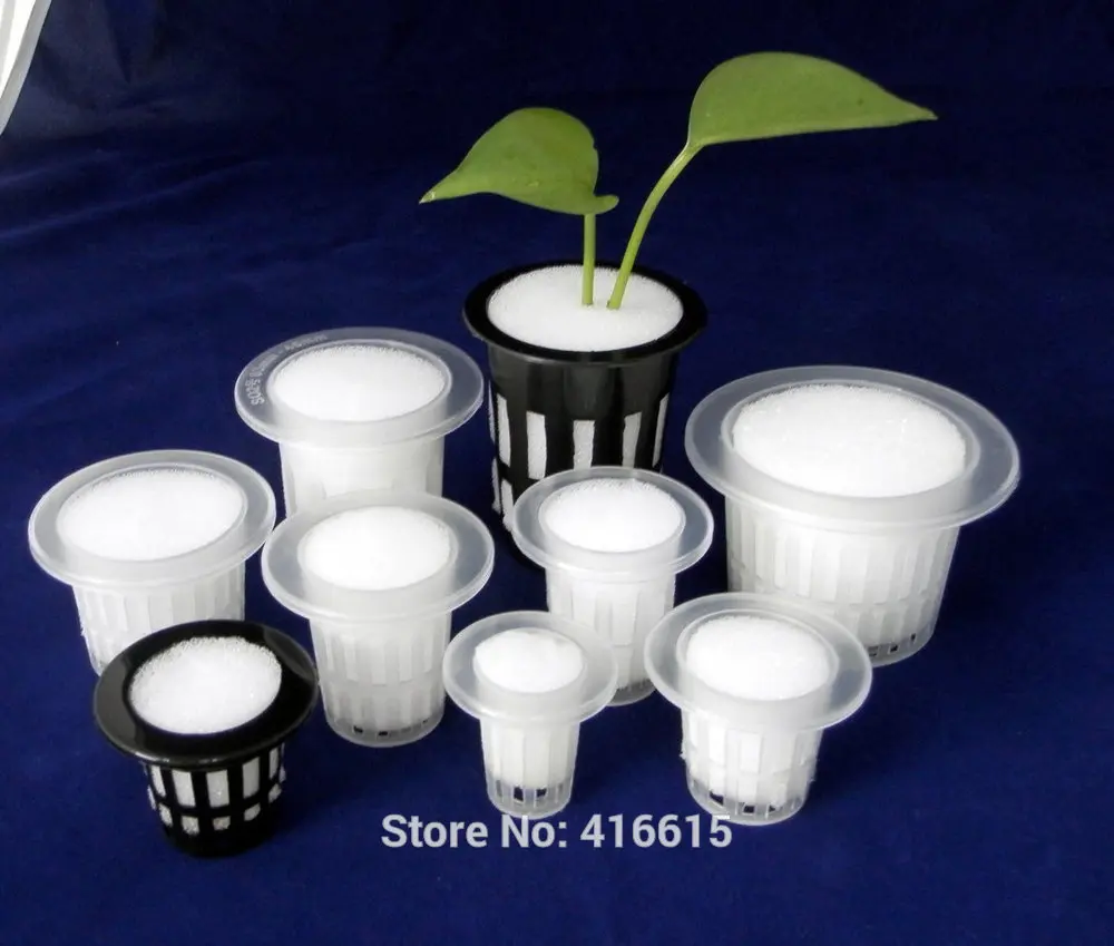 Engraftment Basket Vegetables Planting Nursery Basket Cup Net Cup Pots For Seedlings Hydroponics System Black Plastic Pot