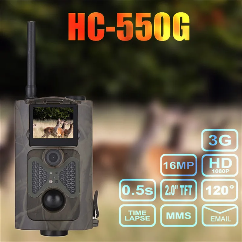 

Hunting Video Camera 3G HC-550G 16MP 1080P Video Night Vision MMS GPRS Scouting Infrared Trail Camera