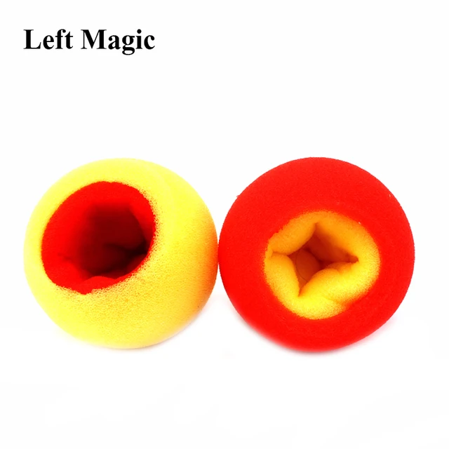 2 Pcs/ Set Color Change Sponge Ball Magic Tricks Fun Super Soft Sponges Changing Ball Square Close Up Stage Magic Props 5