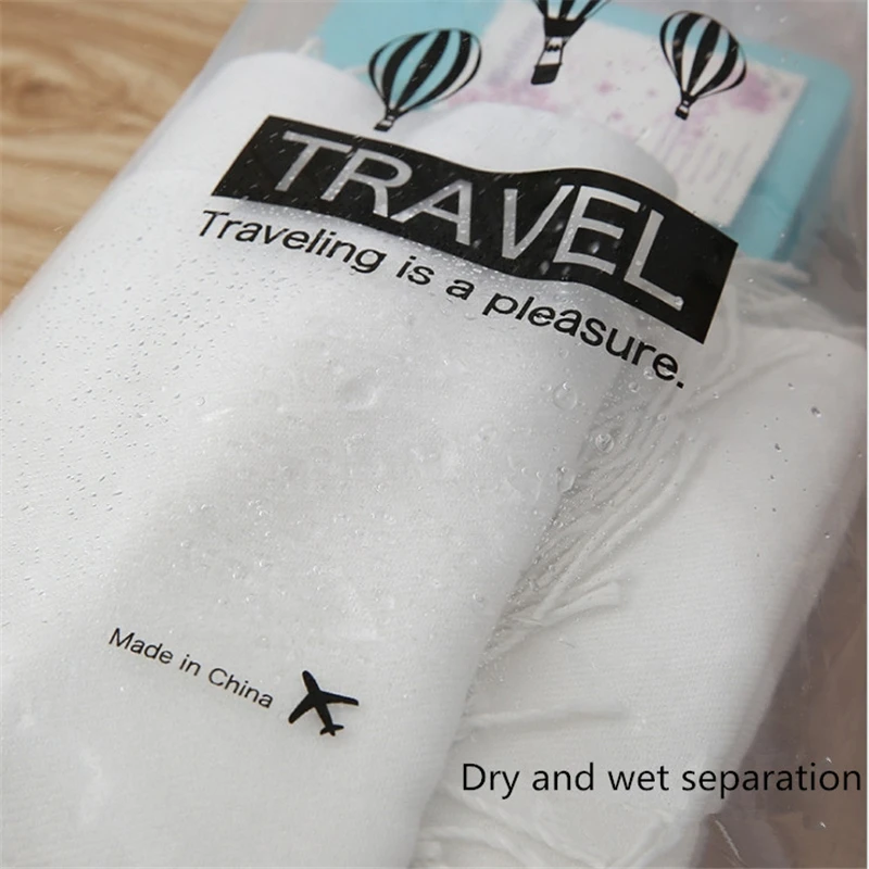 Travel Storage Drawstring Bags Small Waterproof Harness Pocket Transparent Clothing Underwear Bag 5 Per Pack Wash Supplies Pouch