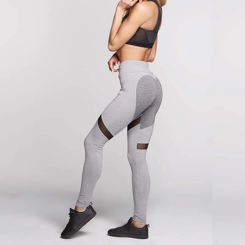 

ESHNES Heart Patchwork Women Running Pant Girls Gym Yoga Pants Women Sports Trousers Skinny Fitness Tight Leggings Dropship