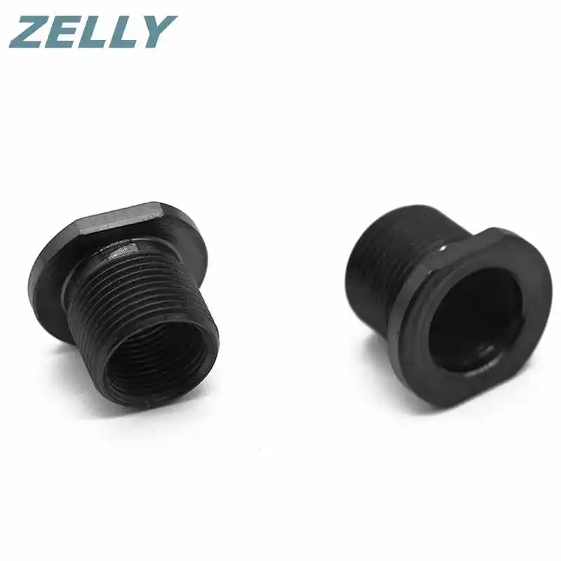 

2PCs Barrel Thread Adapter 5.56 to .308 1/2"-28 TPI ID to 5/8"-24 TPI OD, Black Oxide Finish, 0.825"OD 0.750"Flats, CN/US STOCK