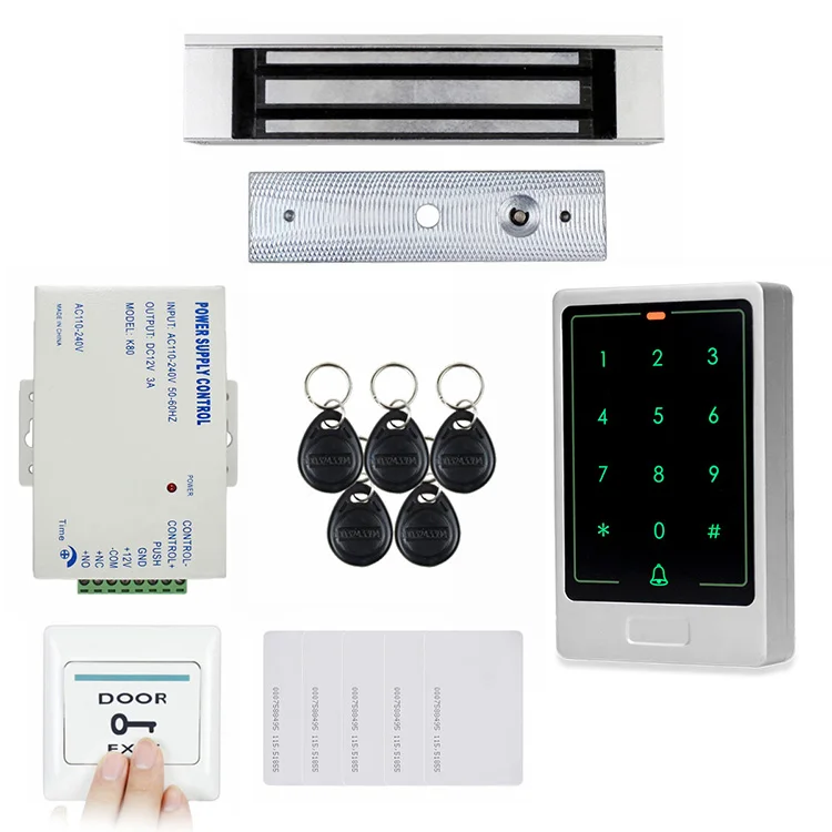 Diysecur 125 кГц RFID touch Reader пароль клавиатуры + 180 кг магнитный замок двери Управление доступом безопасности Системы комплект