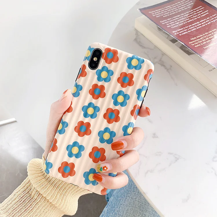 

For Luggage small flowers 7/8plus Apple X/XR mobile phone shell iphonexs max/6s couple 7p soft cover
