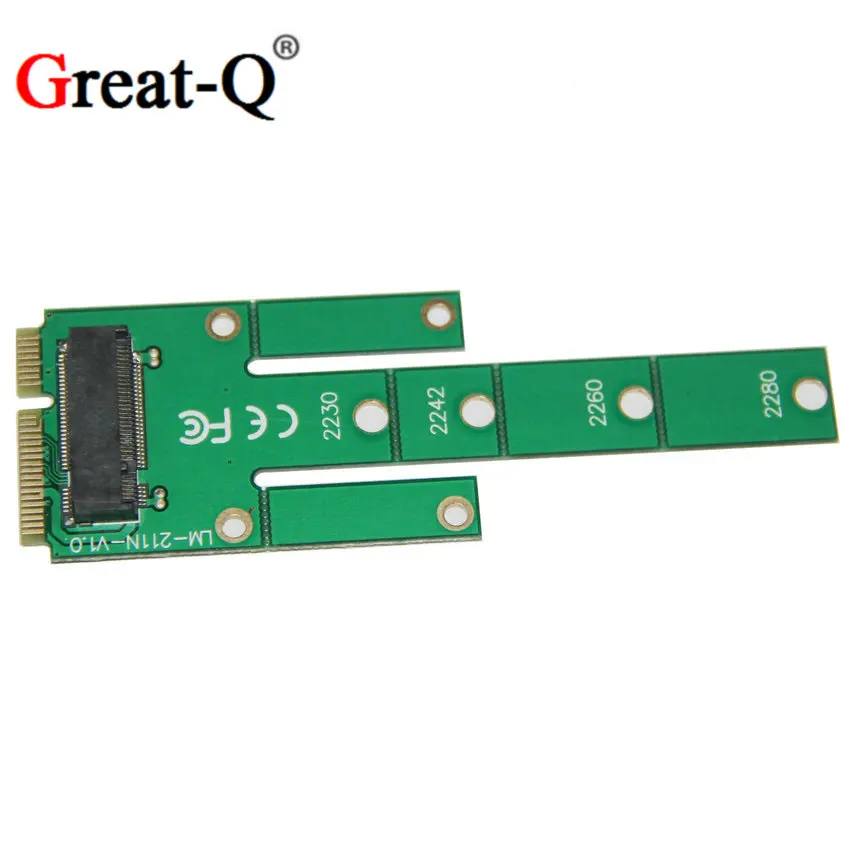 

Great-Q NGFF M.2 B key SSD to MSATA MINI PCIE Adapter Conver Card 22x30mm 22x42mm 22x60mm 22x80 free shipping