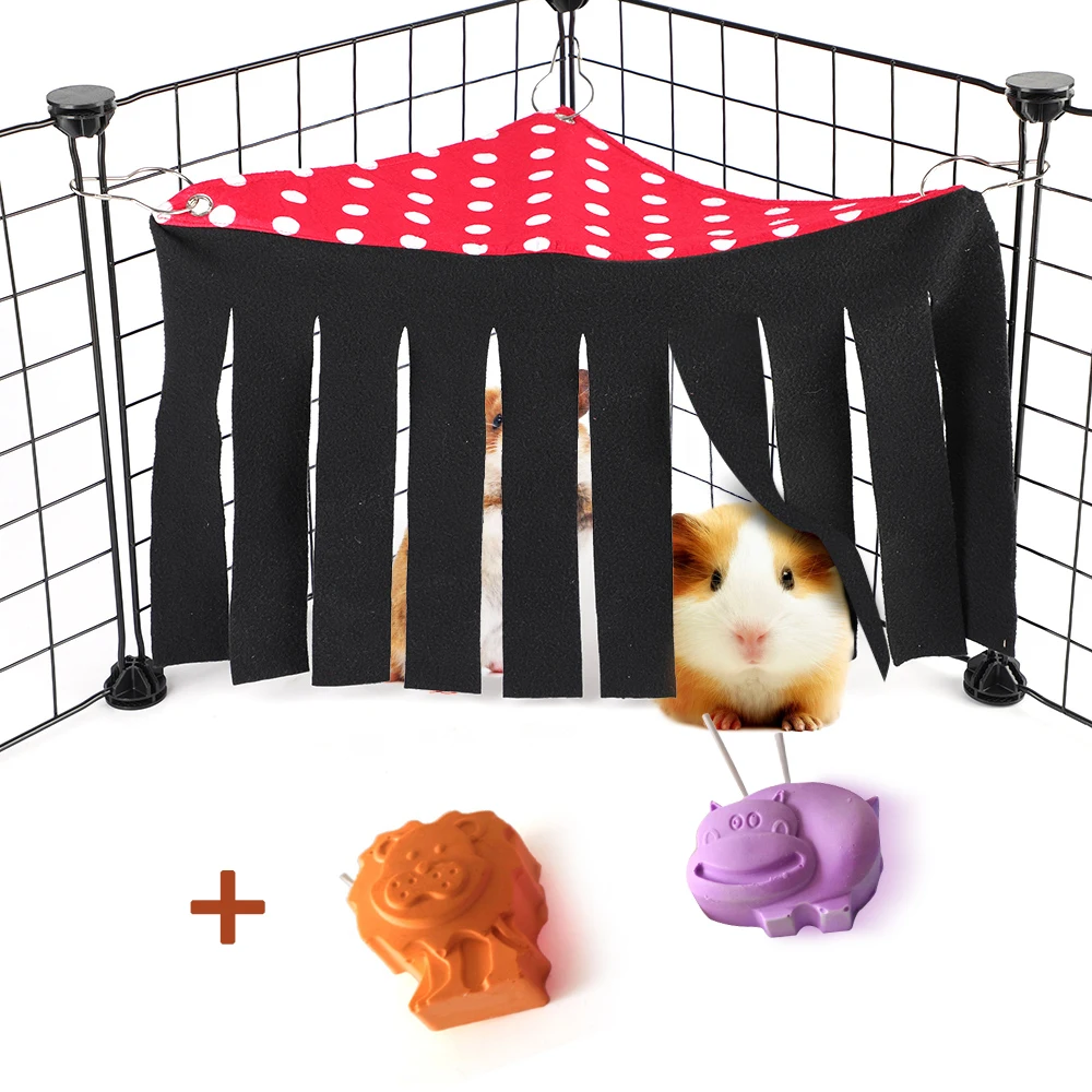 

Hamster Dodge House Hamster Cage Accessories Small Pet Tassel Corner Nest For Guinea Pig Ferrets Pet Hamster Tent Hammock