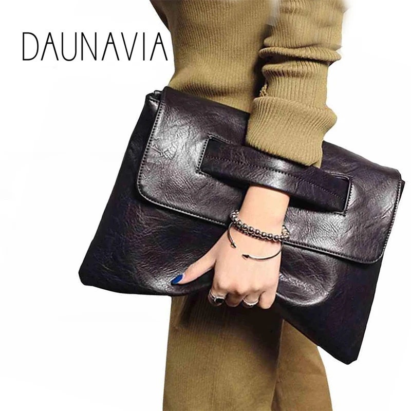 

DAUNAVIA envelope clutch bag for women 2019 leather women Crossbody Bag trend handbags evening bags women messenger bags handbag