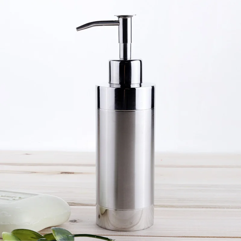 Stainless steel Empty lotion pump bottles hand sanitizer bath bottle