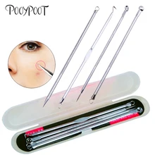 Pooypoot акне для удаления угрей иглы Нержавеющая сталь belmish Черноголовых вакуум акне прыщей черных точек полоски для удаления инструменты для ухода за кожей