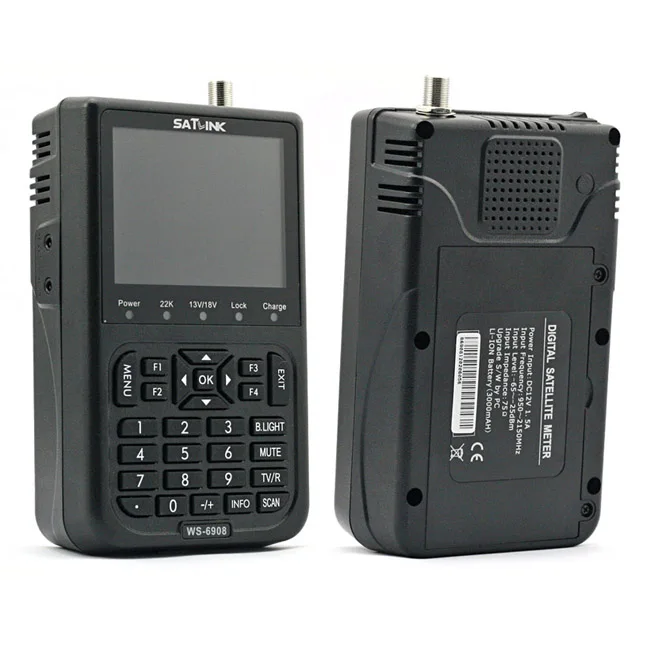  Satlink WS-6908 3.5" LCD DVB-S Diseqc Ver1.0/1.2 FTA Data Satellite Finder Meter 