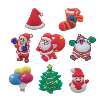 

1PCS Christmas Decorations PVC Shoe Charms Shoe Buckles Shoes Accessories Ornaments Fit For Croc JIBZ Party Gift