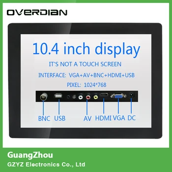 

10.4/10"VGA/HDMI/BNC/AV/USB Interface Non-Touch Industrial Control LCD Monitor/Display 1024*768 Metal Shell Buckle Installation