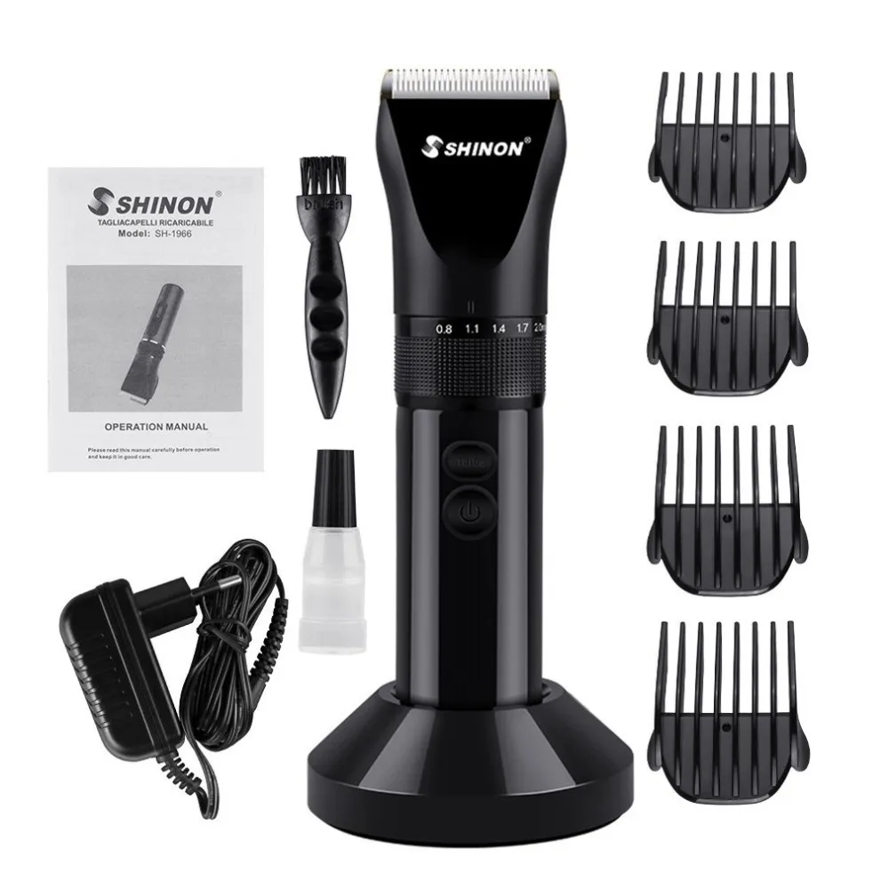 

SH-1966 Electric Hair Clipper Rechargeable Portable Hair Cutter Trimmer with Guide Combs Universal Barber Haircut Tool