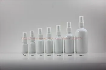 

5ml/10ml/15ml/20ml/30ml/50ml/100ml original white Glass bottle with white plastic sprayer,cosmetic container,perfume/mist bottle