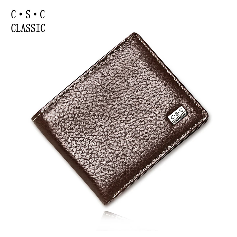 Wallet Mens Red Brown Real Top Layer Cowhide Genuine Leather Bifold Clutch Short Wallet Purse Pouch
