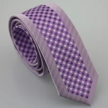 YIBEI Coachella галстук ручной работы тощий галстук сиреневая граница фиолетовый и белый горошек галстук тканый тонкий узкий галстук мужской свадебный костюм