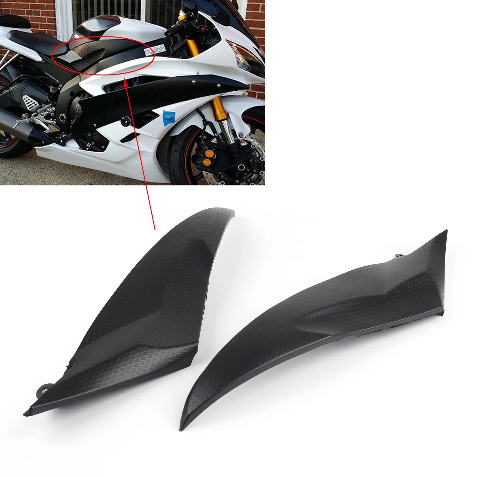 Artudatech боковая обтекатель панели крышка бензобака для Yamaha 2006 2007 YZF R6