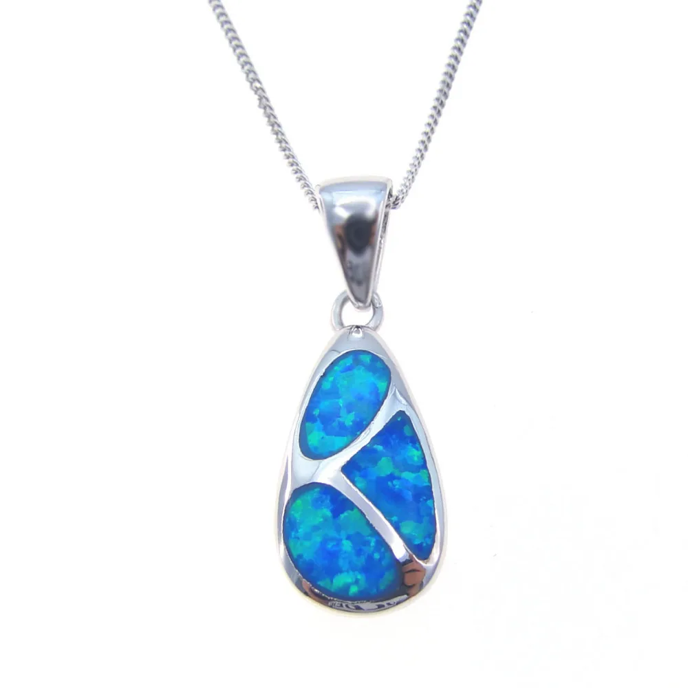 

High Quality Fashion Pendant Blue Fire Opal Pendant Charms Trendy Sister Pendant Women Jewelry Without Chain