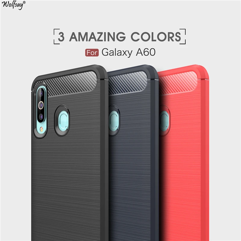 Anti-knock Case For Samsung Galaxy A60 Case Soft TPU Brushed Case For Samsung A60 Coque Fundas for Samsung Galaxy A60 A606F/DS