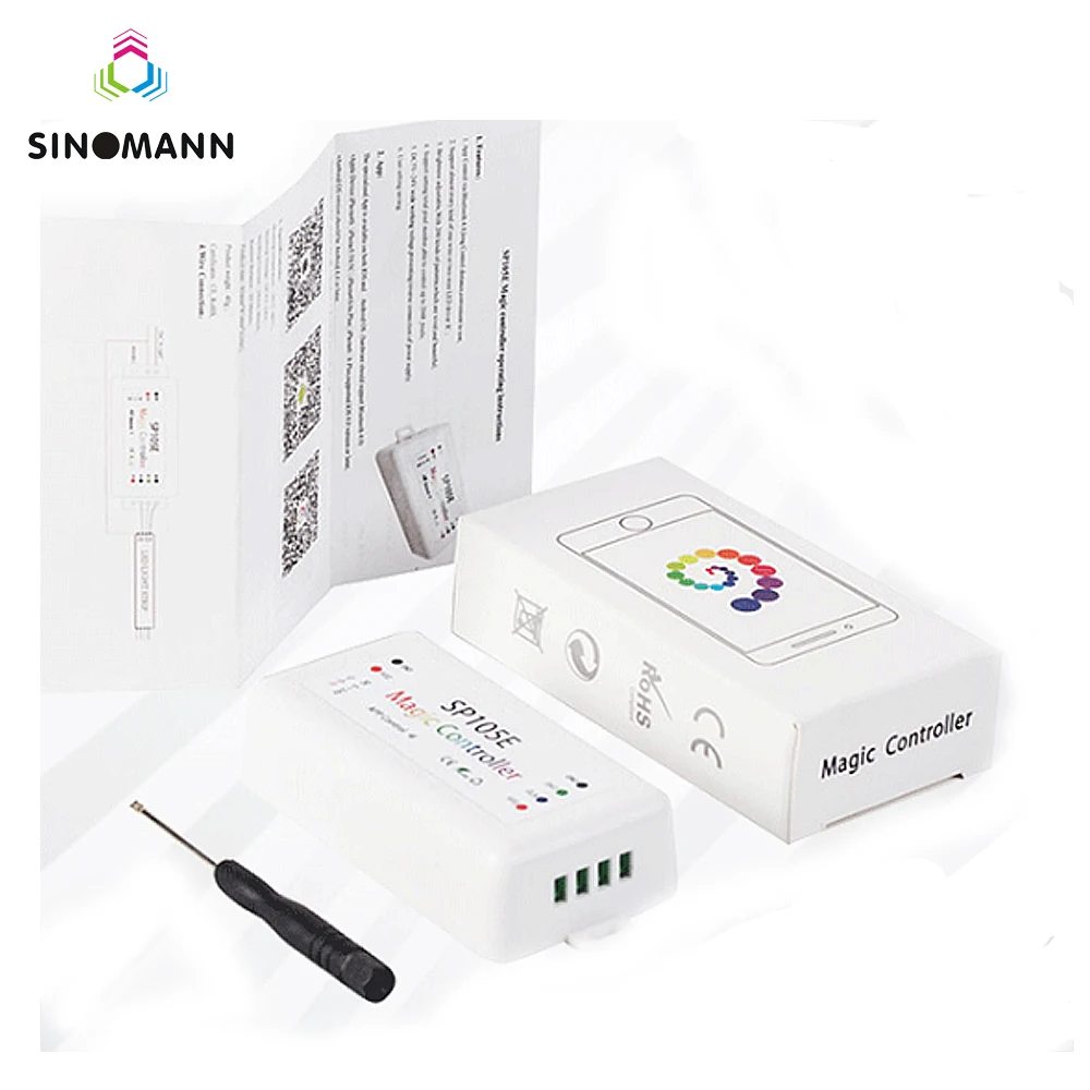 SP105E Bluetooth WS2811 WS2812B светодиодный музыкальный контроллер SP107E SK6812 RGB/RGBW APA102 SP110E WS2801