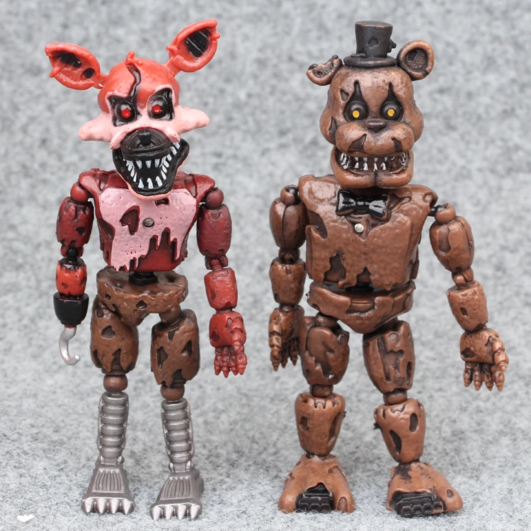 Five Nights At Freddy's Action Figure 14.5-17cm PVC FNAF Bonnie Foxy Freddy Fazbear Bear Dolls Game Toys 6pcs/lot Anime Model