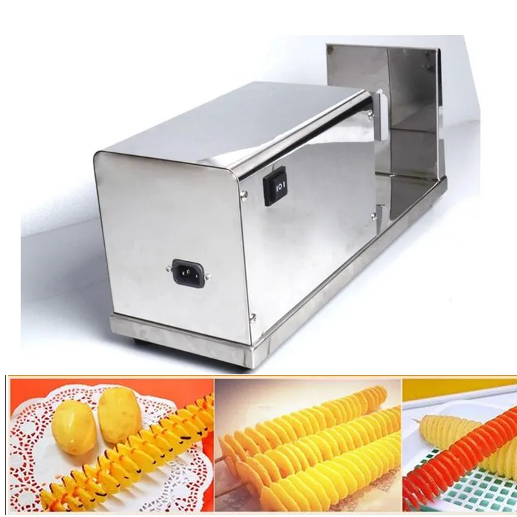 

free ship new Stainless Steel commercial electric Spiral Potato cucumber Slicer Cutter Tornado twist potato cutting machine