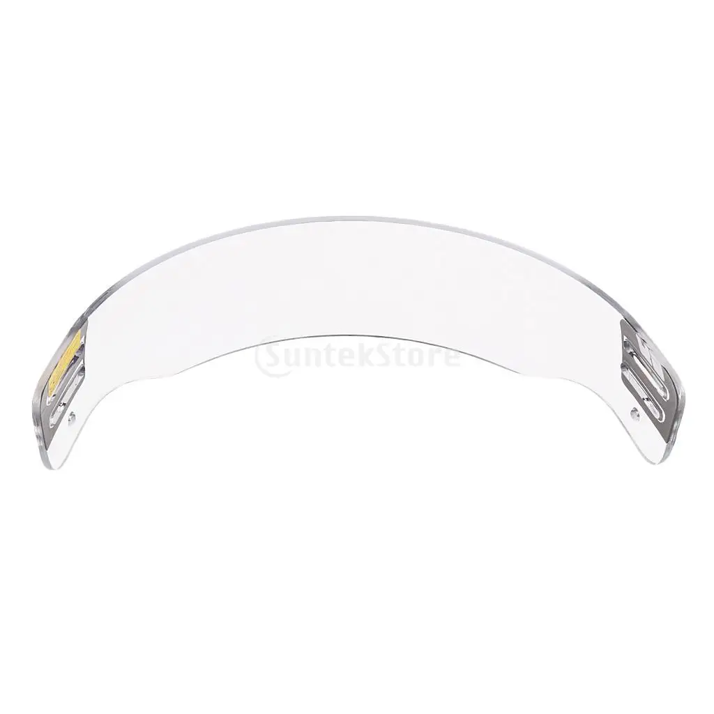 2 Pieces CE Certificated Anti-fog Anti-scratch Ice Hockey Helmet Visor Face Half Shield Including Mounting Accessories	