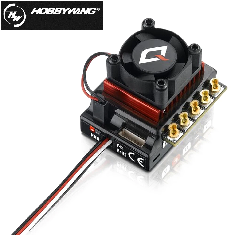 1 шт. RC ESC Hobbywing QUICRUN 10BL120 сенсорный 120A 2-3S Lipo регулятор скорости бесщеточный ESC для 1/10 1/12 RC автомобиля