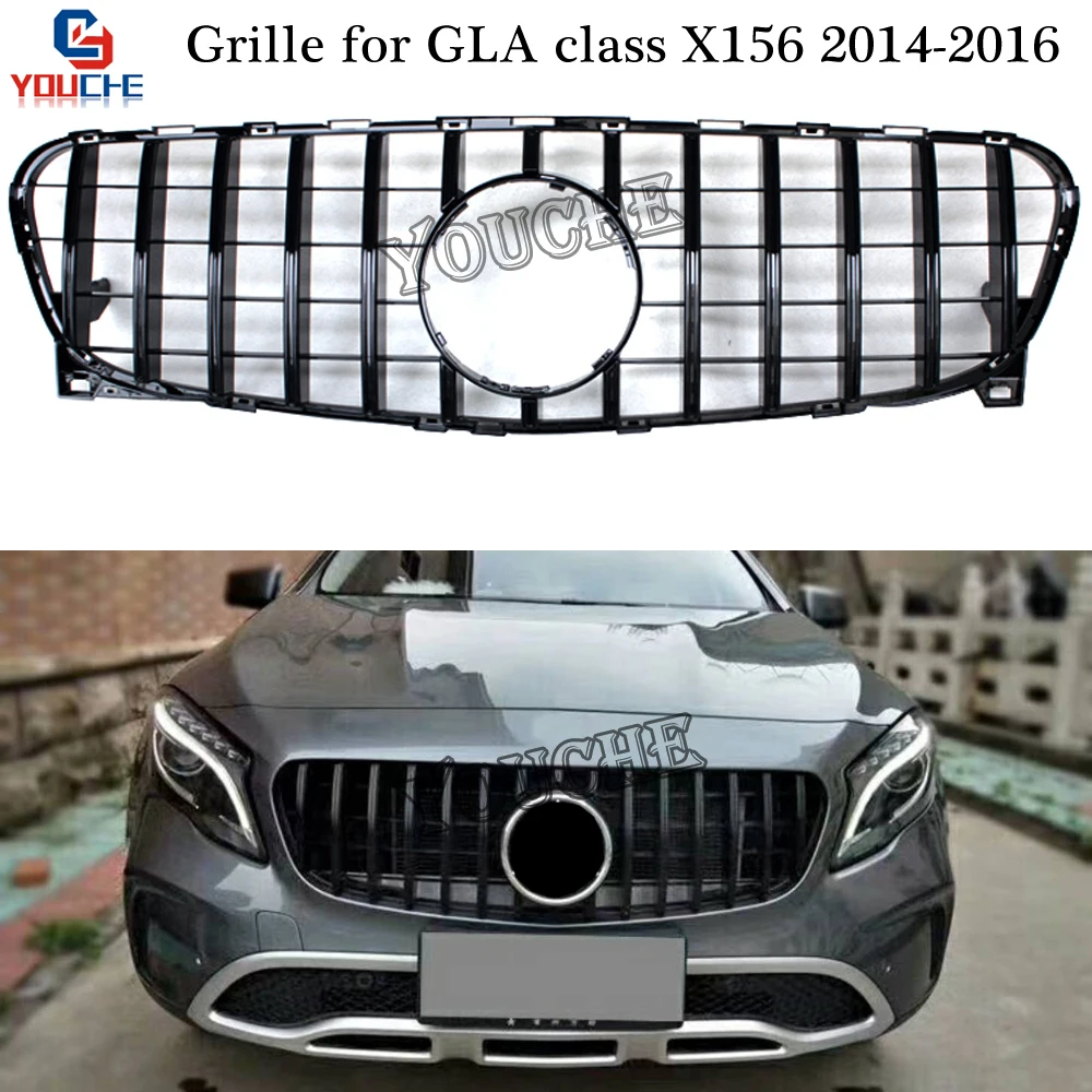 Решетка для переднего бампера X156 GT решетка Mercedes GLA 2014 2015 2016 GLA200 GLA250 GLA45 AMG Черная