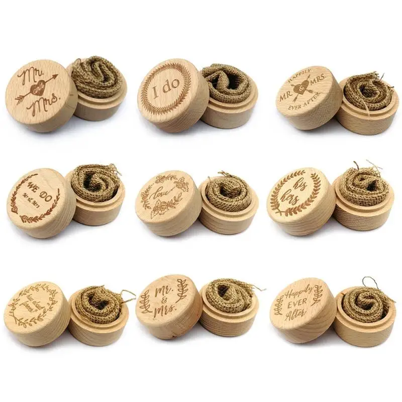 

Customized Wedding Gifts Ring Box Ring Bearer Box Personalized Ring Holder for Engagemen Decoration 52*52*42mm