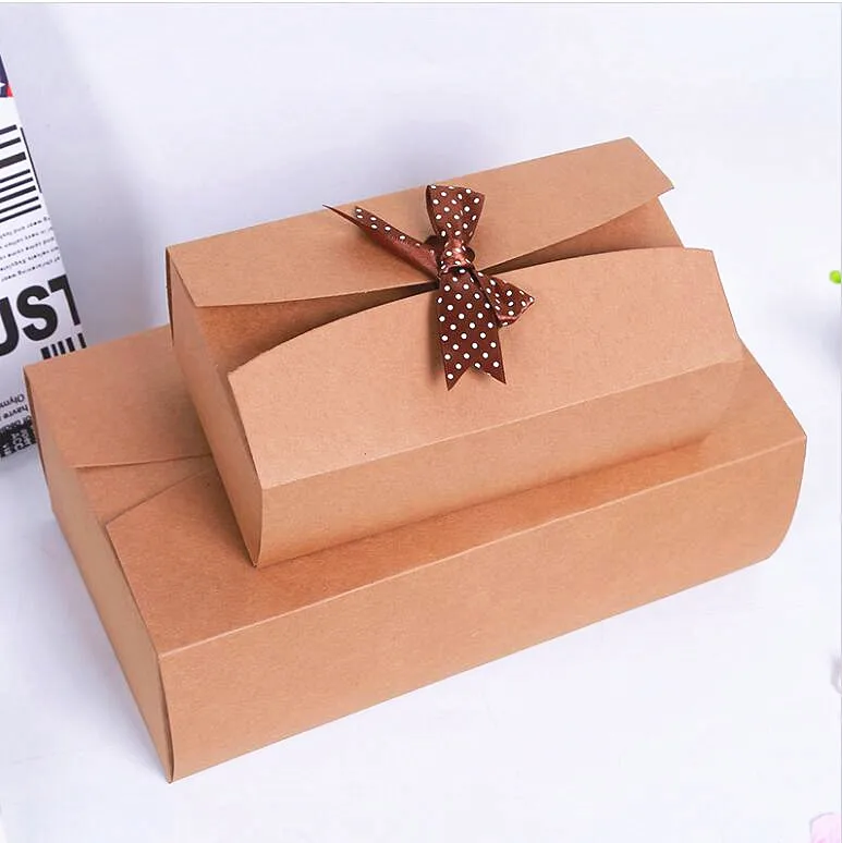 Новое поступление 350gsm крафт-бумага подарочные упаковочные коробки 20 шт./лот упаковочная коробка для рубашек свитера шарф квадратная коробка для печенья