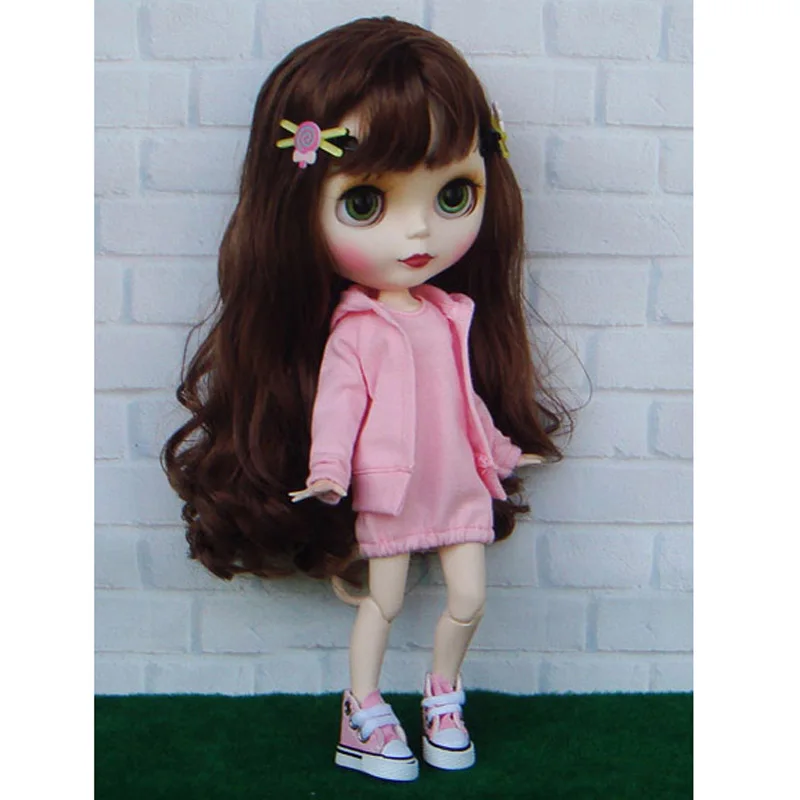 1 комплект, повседневное спортивное пальто и платье для Blyth Barbies Licca Azone 1/6 bjd Momoko, кукольная одежда, аксессуары