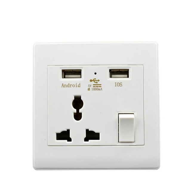 International Universal Socket Multi function 3 Holes Plug Outlet Panel