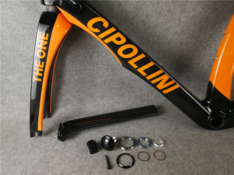 Оранжево черный T1000 3K матовый/глянцевый MCipollini RB1K THE ONE карбоновые шоссейные рамы